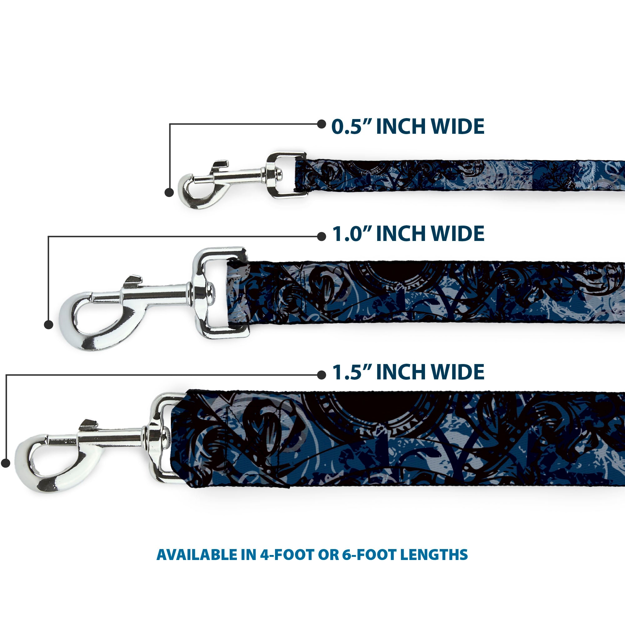 Dog Leash - Gothic 5 Dog Leashes Buckle-Down