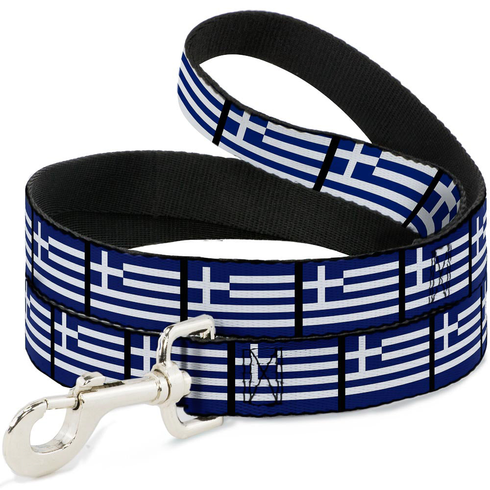 Dog Leash - Greece Flags Dog Leashes Buckle-Down