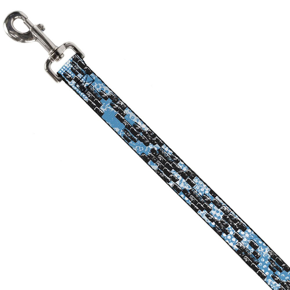 Dog Leash - Grunge Bricks Blue Dog Leashes Buckle-Down
