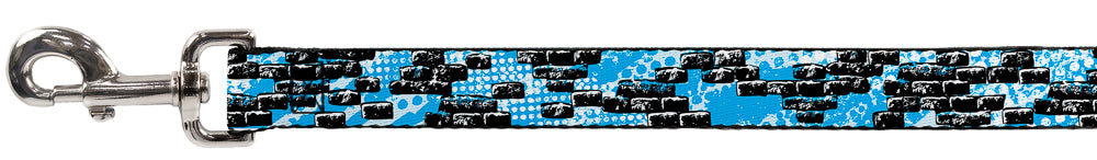 Dog Leash - Grunge Bricks Blue Dog Leashes Buckle-Down