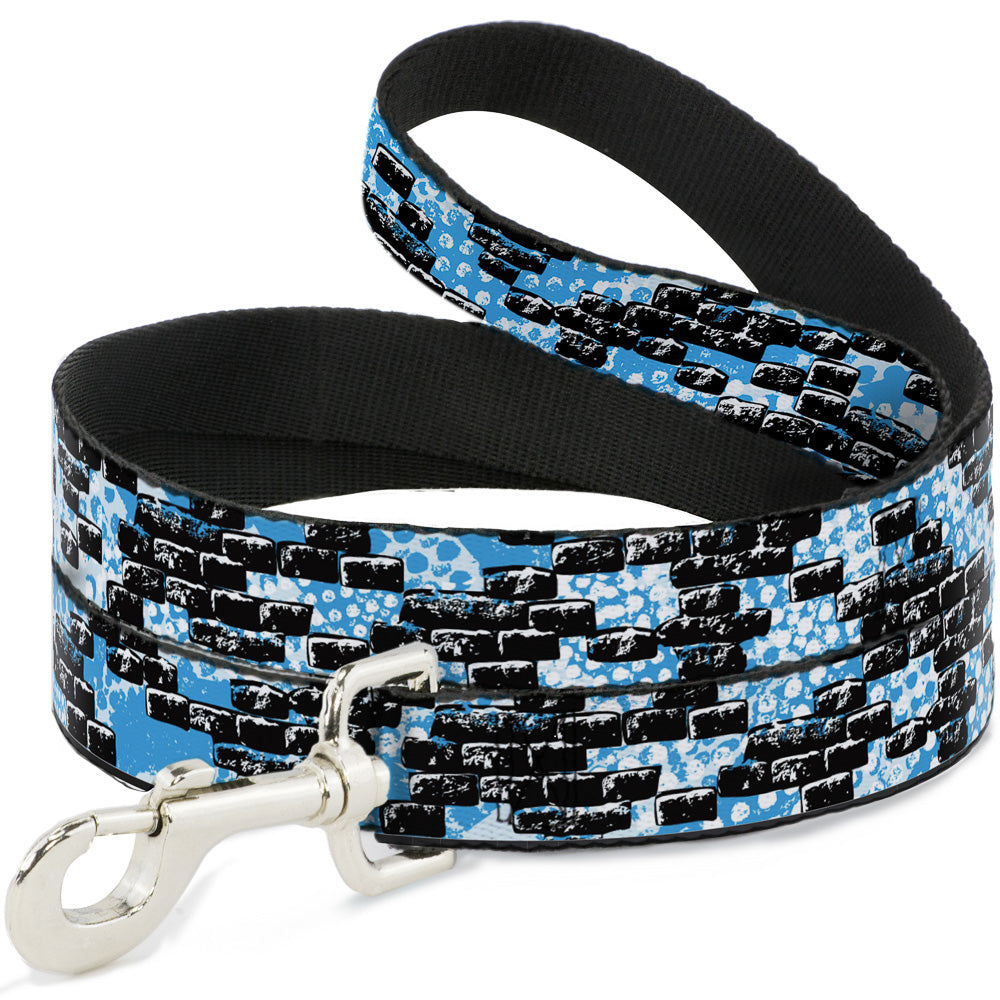 Dog Leash - Grunge Bricks Blue Dog Leashes Buckle-Down