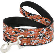 Dog Leash - Grunge Bricks Orange Dog Leashes Buckle-Down