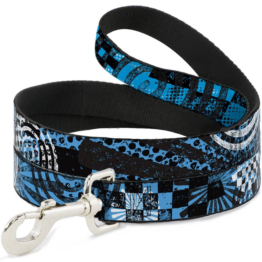 Dog Leash - Grunge Chaos Blue Dog Leashes Buckle-Down