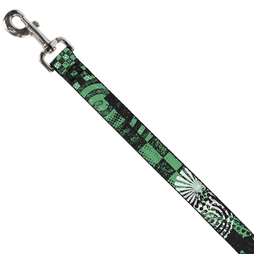 Dog Leash - Grunge Chaos Green Dog Leashes Buckle-Down