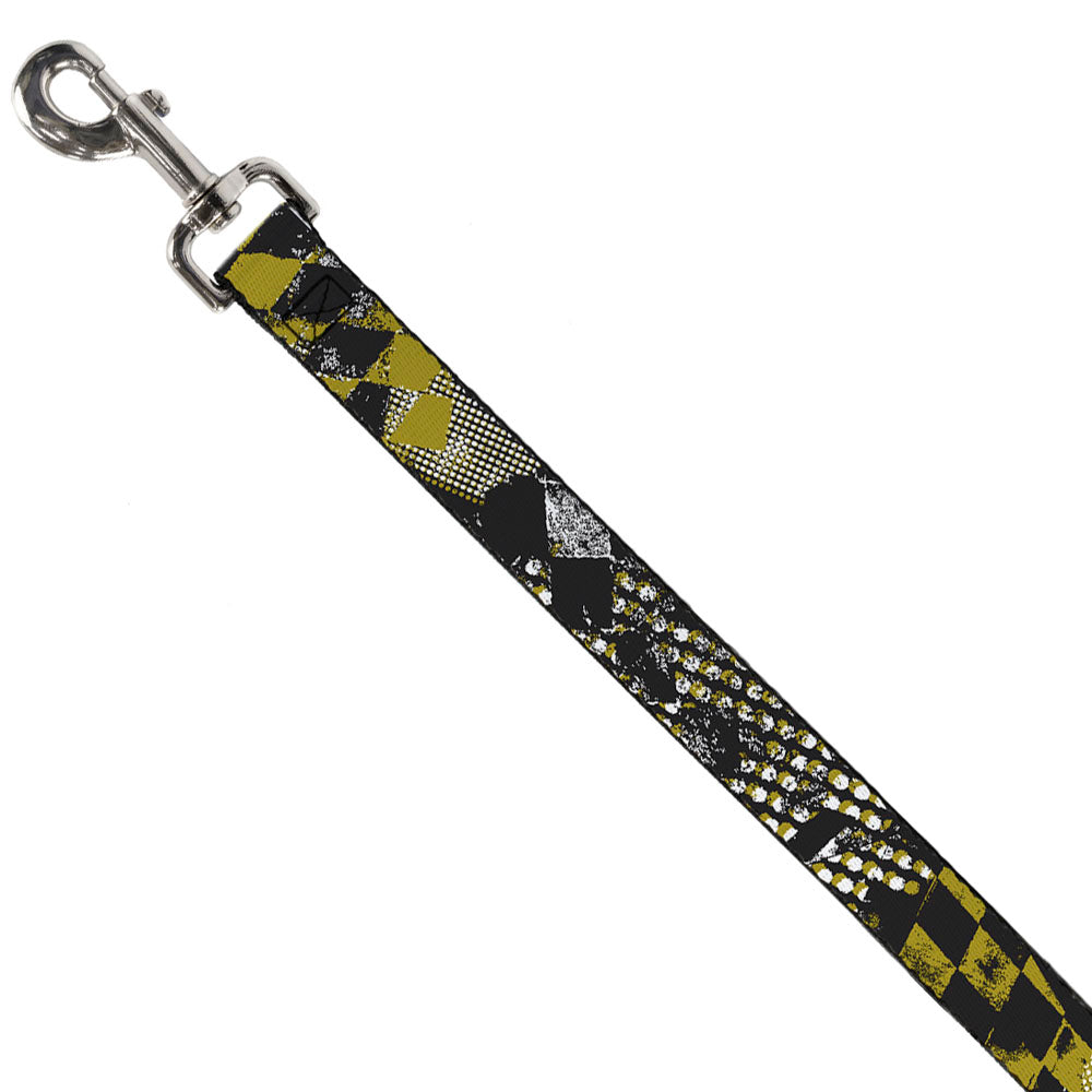 Dog Leash - Grunge Checker Flag Green Dog Leashes Buckle-Down