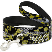 Dog Leash - Grunge Checker Flag Green Dog Leashes Buckle-Down