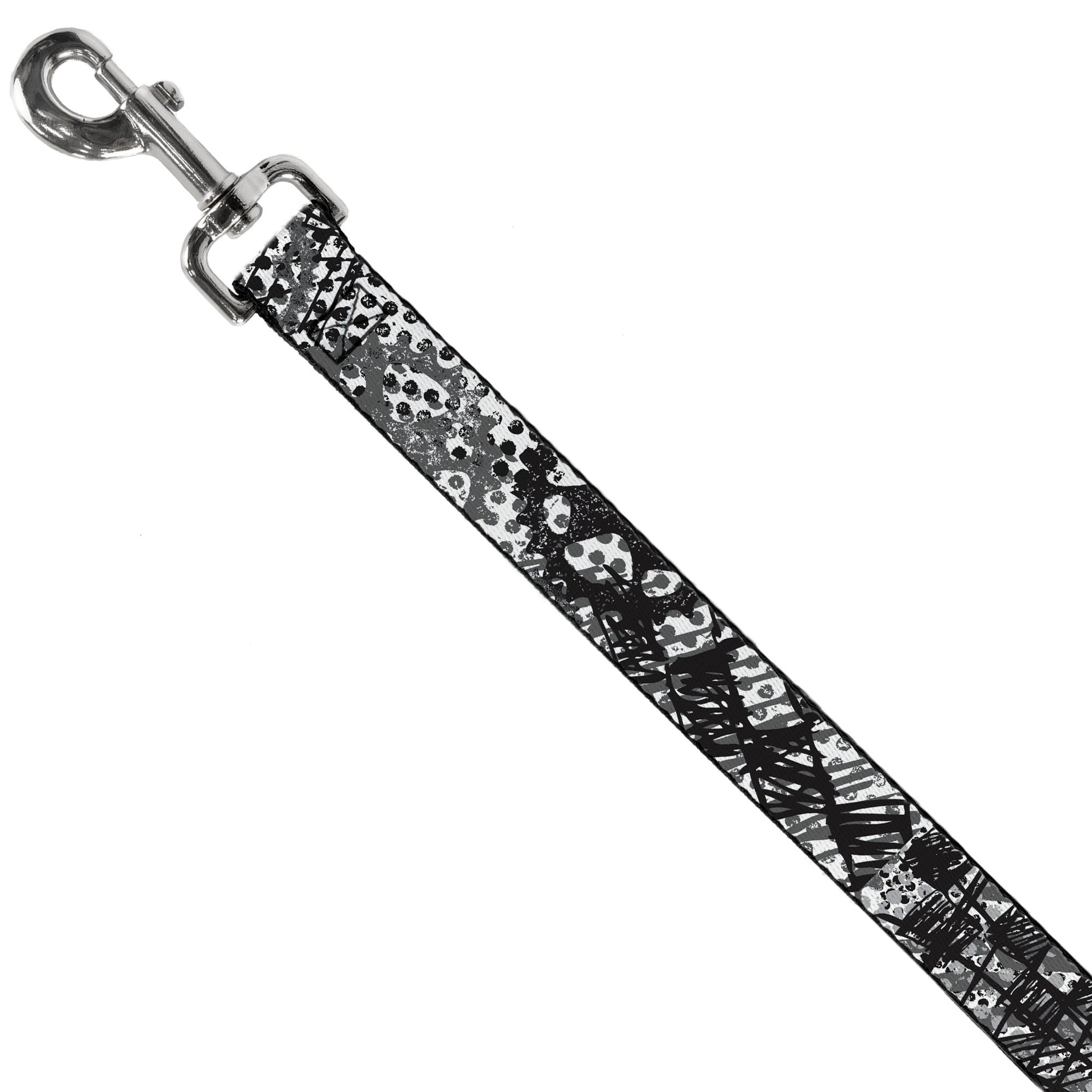 Dog Leash - Grunge Gears Black/White Dog Leashes Buckle-Down