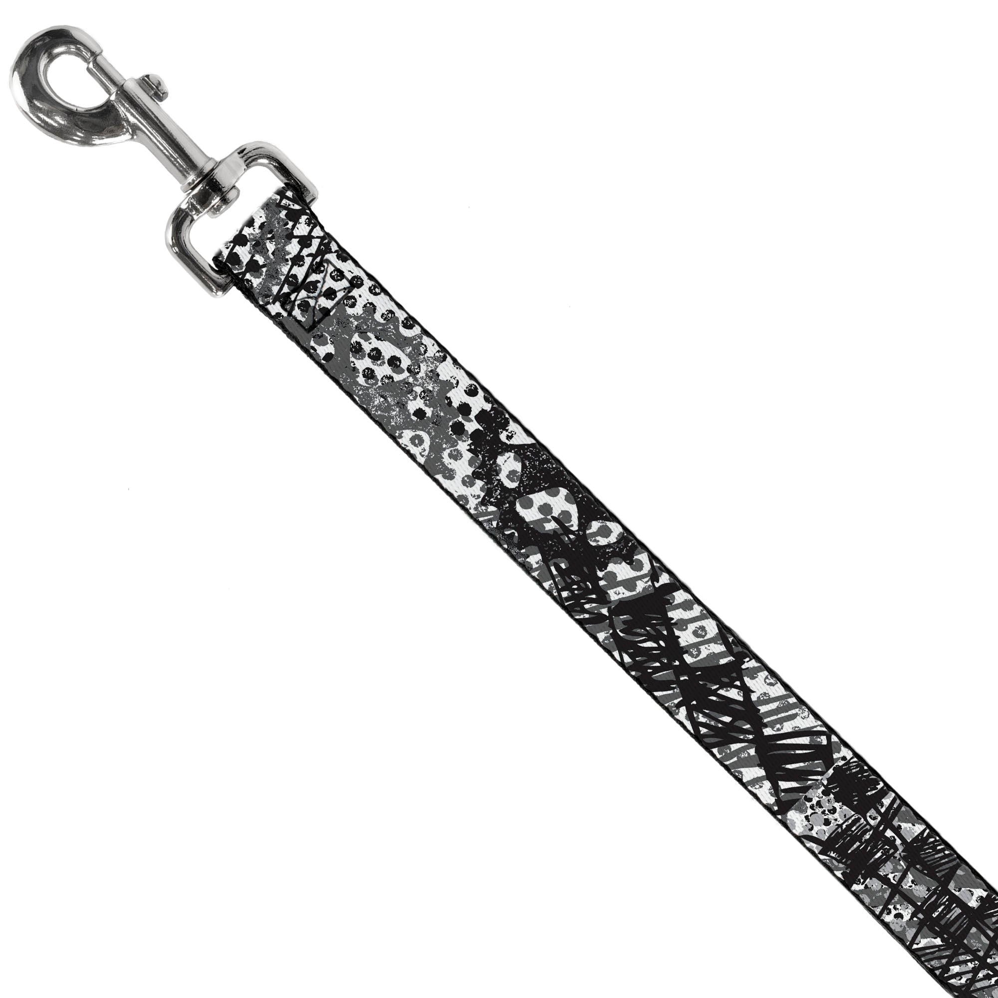 Dog Leash - Grunge Gears Black/White Dog Leashes Buckle-Down