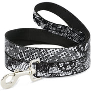 Dog Leash - Grunge Gears Black/White Dog Leashes Buckle-Down