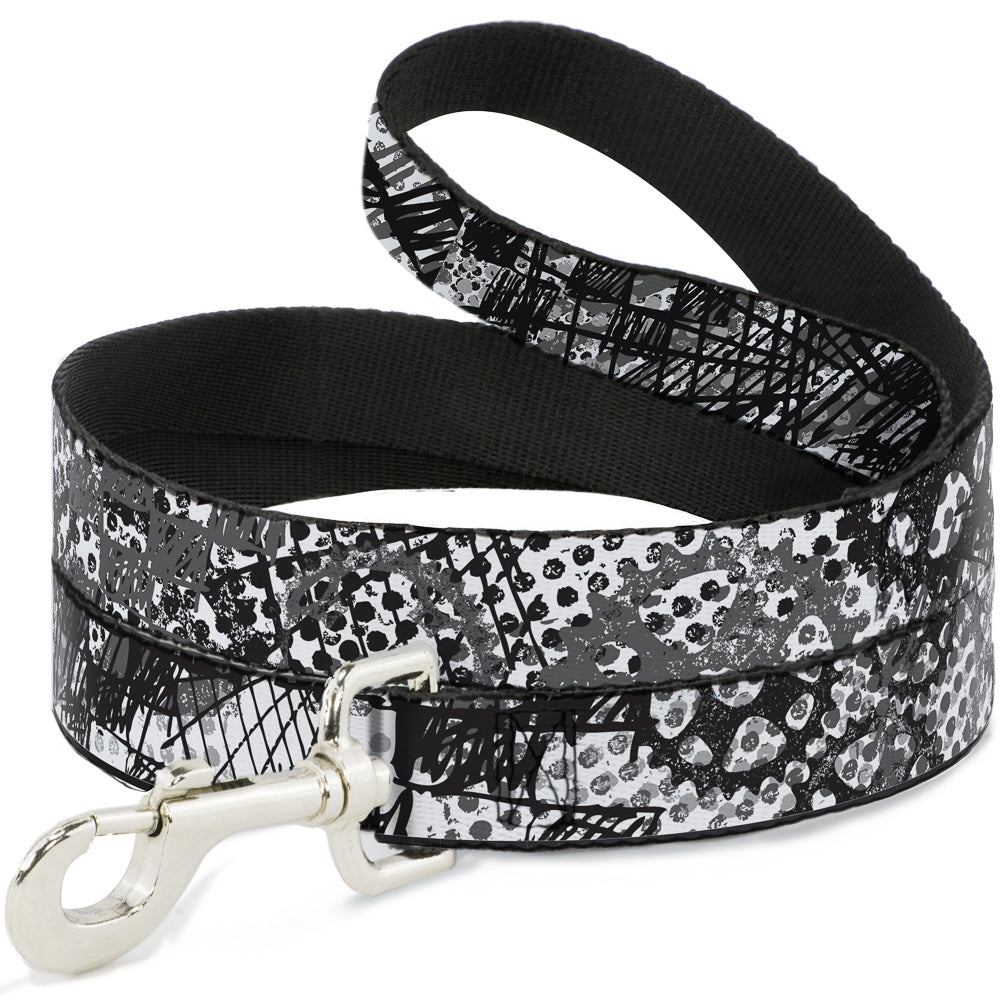 Dog Leash - Grunge Gears Black/White Dog Leashes Buckle-Down