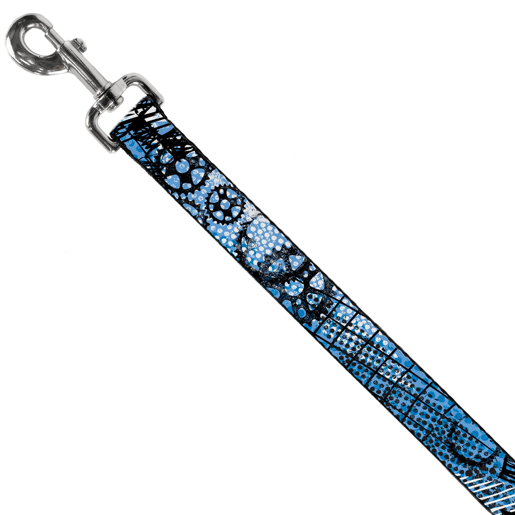 Dog Leash - Grunge Gears Blue Dog Leashes Buckle-Down