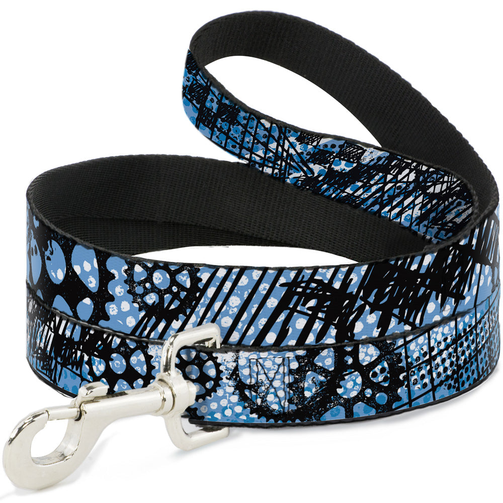 Dog Leash - Grunge Gears Blue Dog Leashes Buckle-Down
