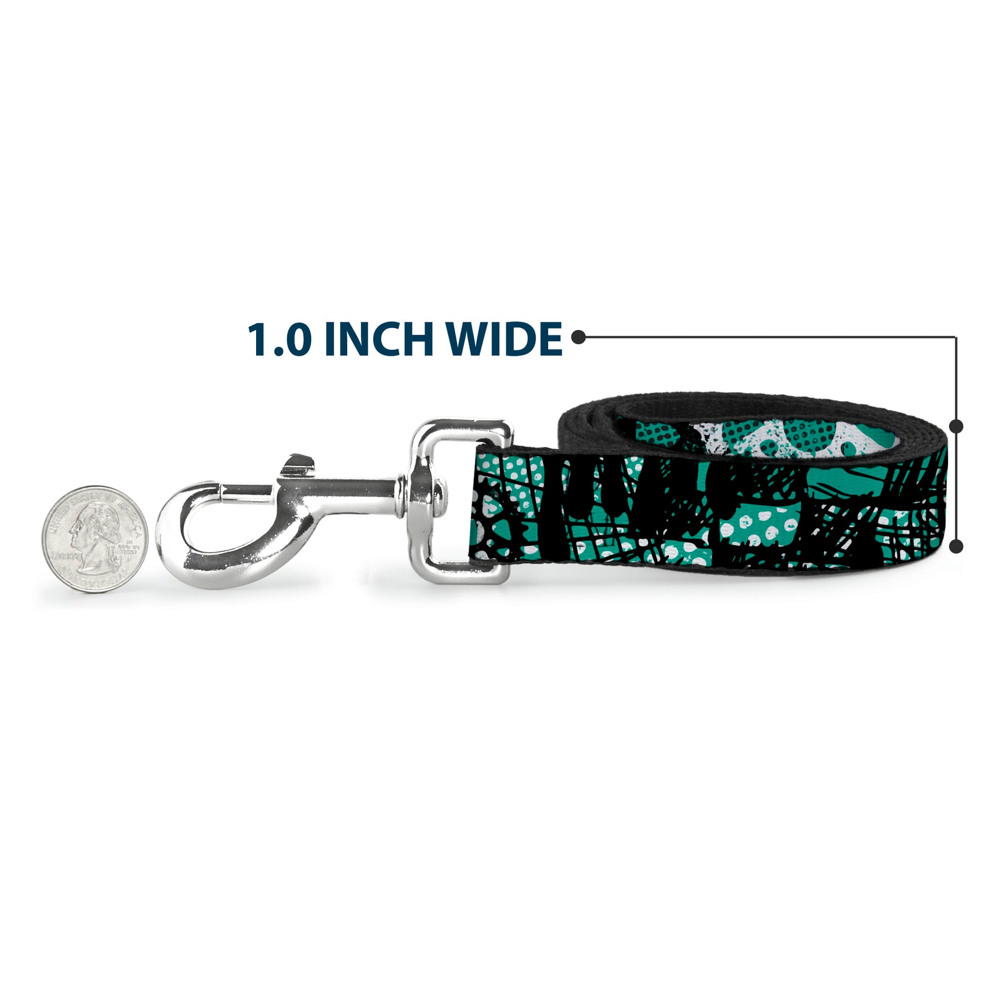 Dog Leash - Grunge Gears Green Dog Leashes Buckle-Down