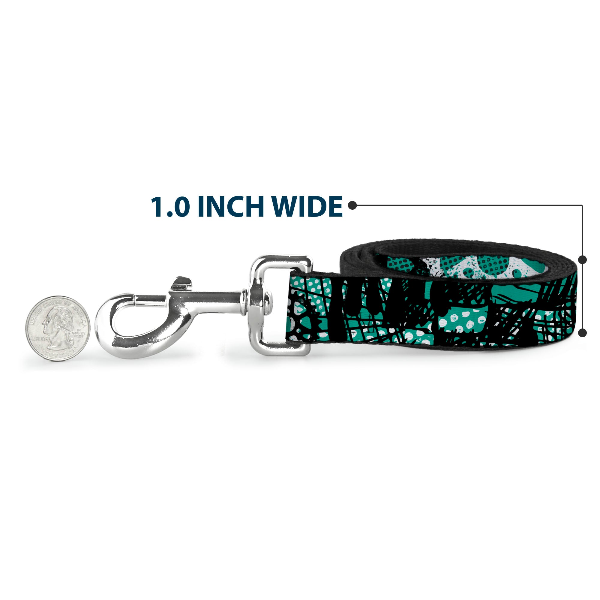 Dog Leash - Grunge Gears Green Dog Leashes Buckle-Down