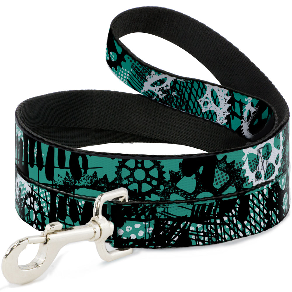 Dog Leash - Grunge Gears Green Dog Leashes Buckle-Down