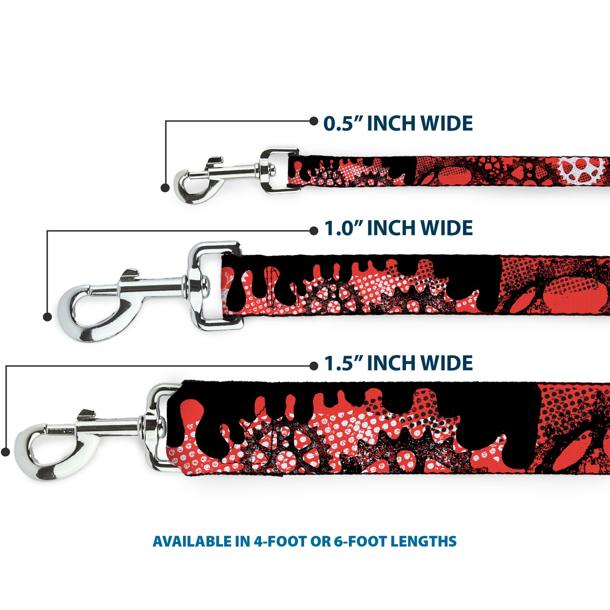 Dog Leash - Grunge Gears Orange Dog Leashes Buckle-Down