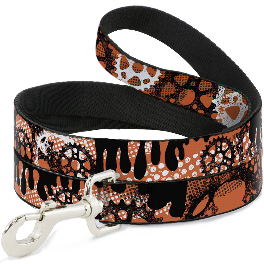 Dog Leash - Grunge Gears Orange Dog Leashes Buckle-Down
