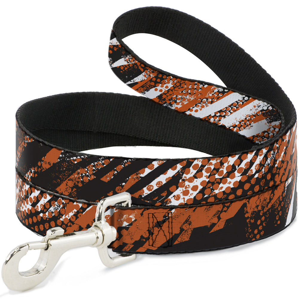 Dog Leash - Grunge Tread Orange Dog Leashes Buckle-Down