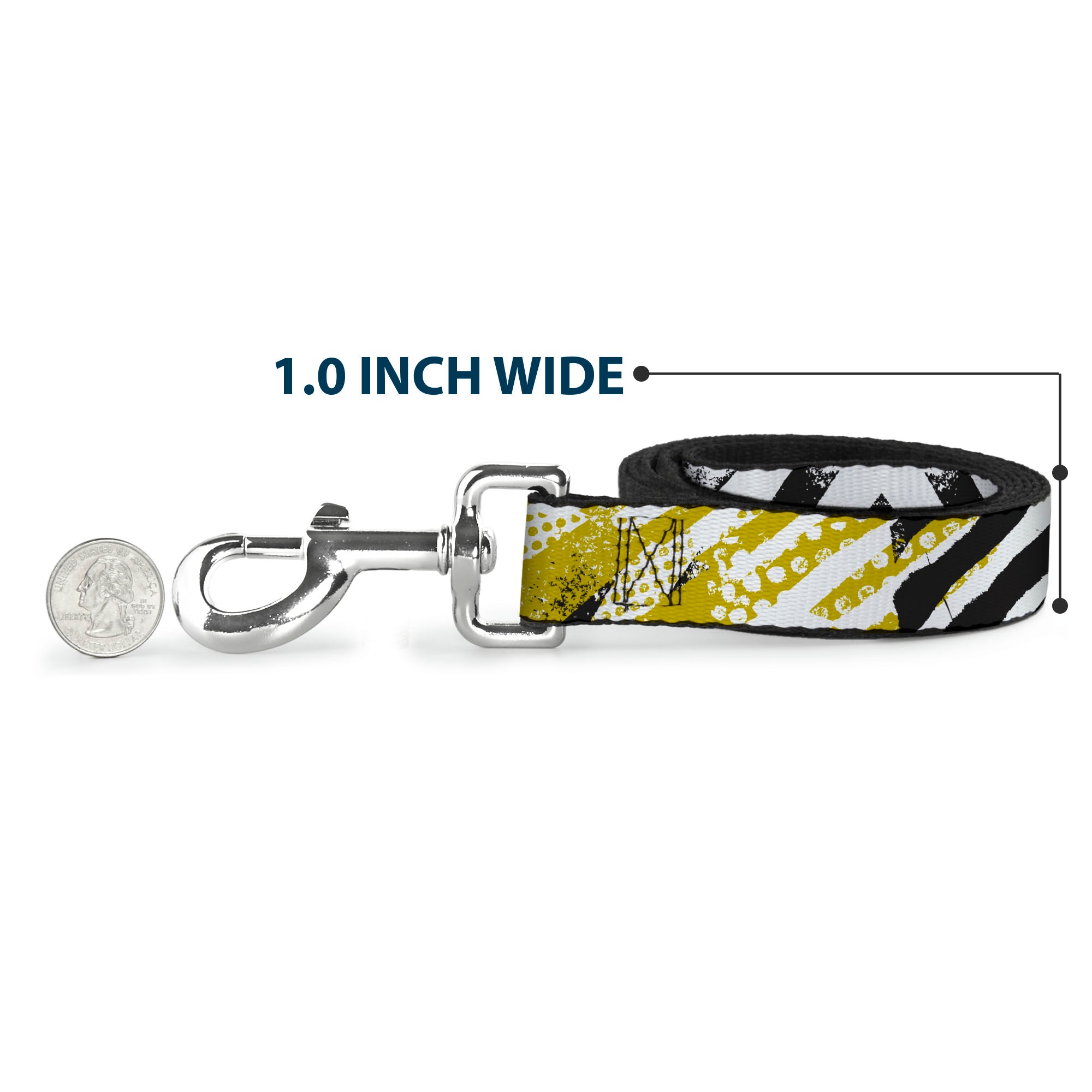 Dog Leash - Grunge Tread Yellow Dog Leashes Buckle-Down