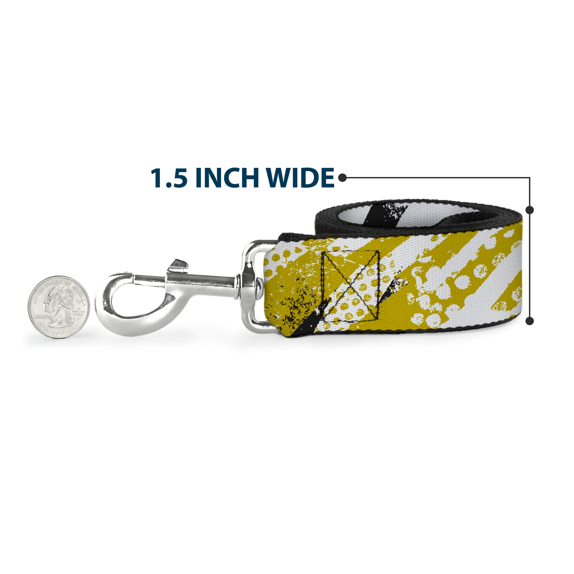 Dog Leash - Grunge Tread Yellow Dog Leashes Buckle-Down