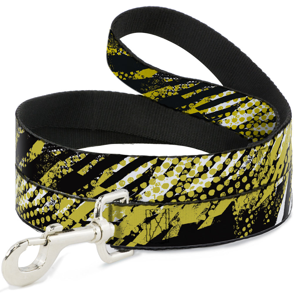 Dog Leash - Grunge Tread Yellow Dog Leashes Buckle-Down