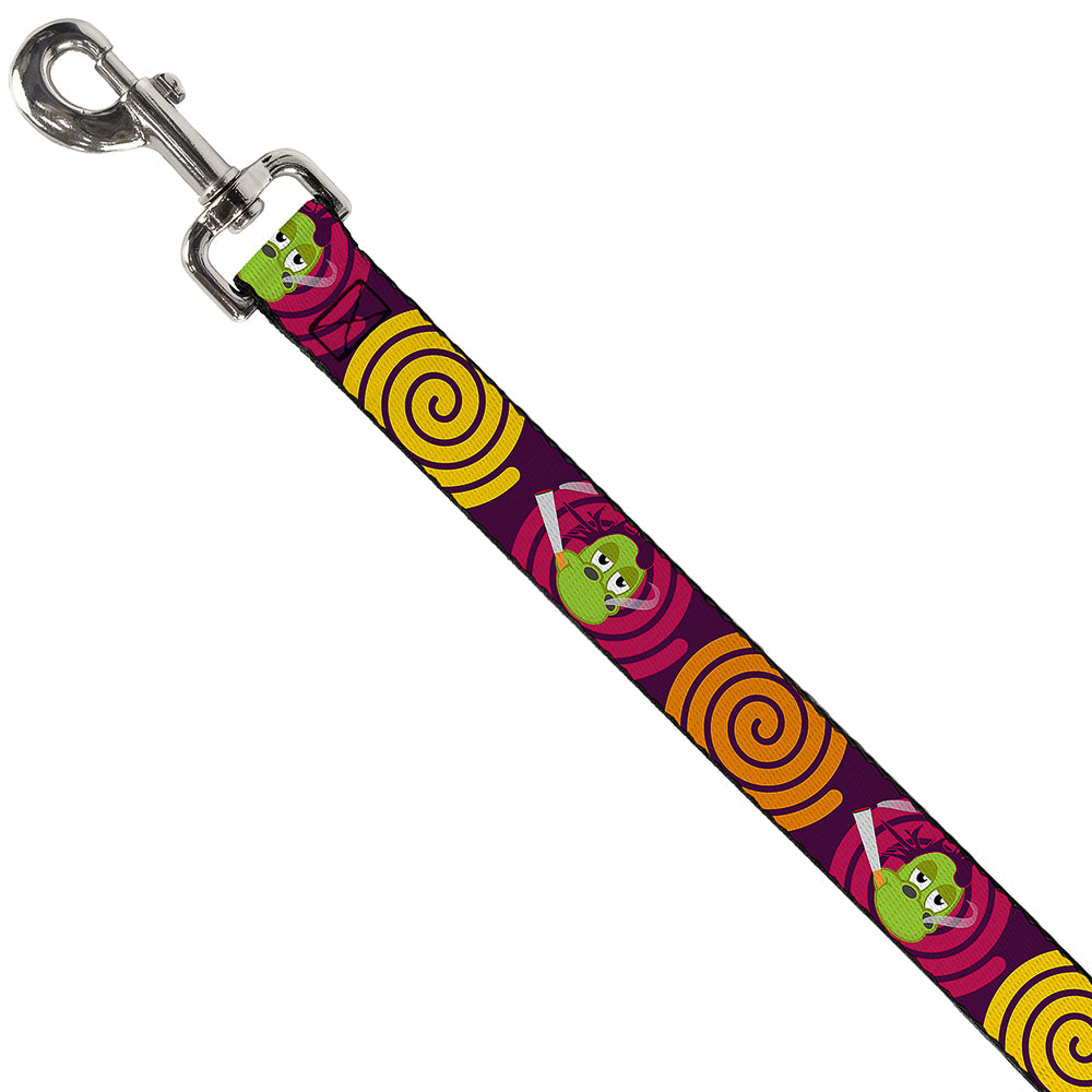 Dog Leash - Green Dragons Smoking Purple Dog Leashes Buckle-Down