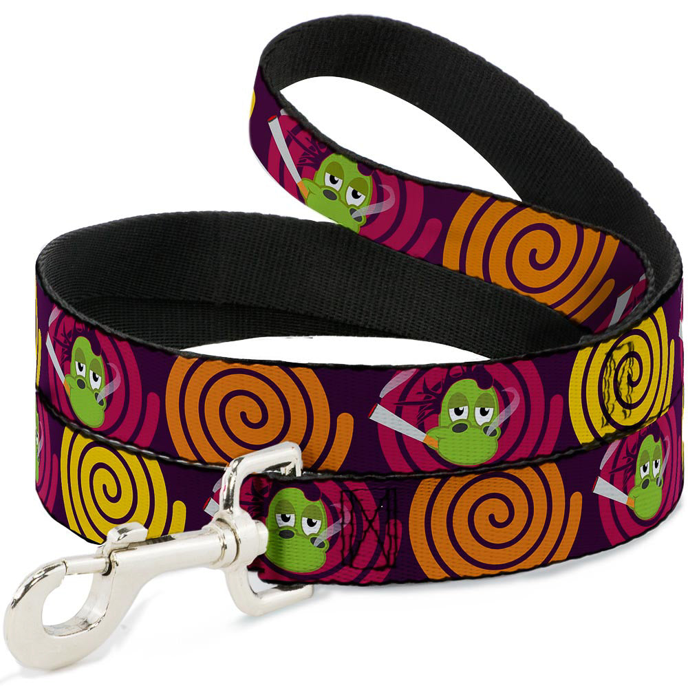 Dog Leash - Green Dragons Smoking Purple Dog Leashes Buckle-Down