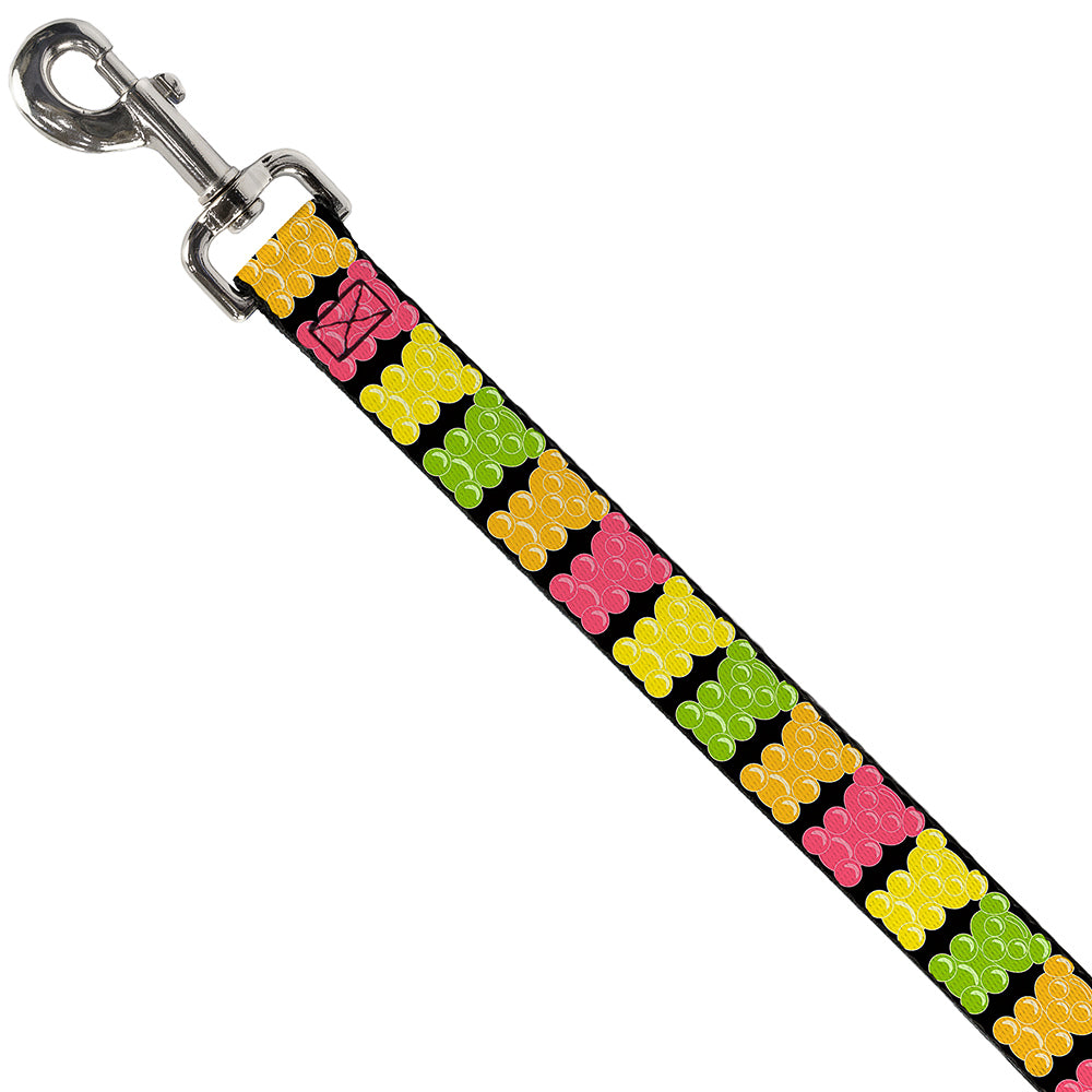 Dog Leash - Gummy Bears Cartoon Black/Red/Yellow/Green Dog Leashes Buckle-Down