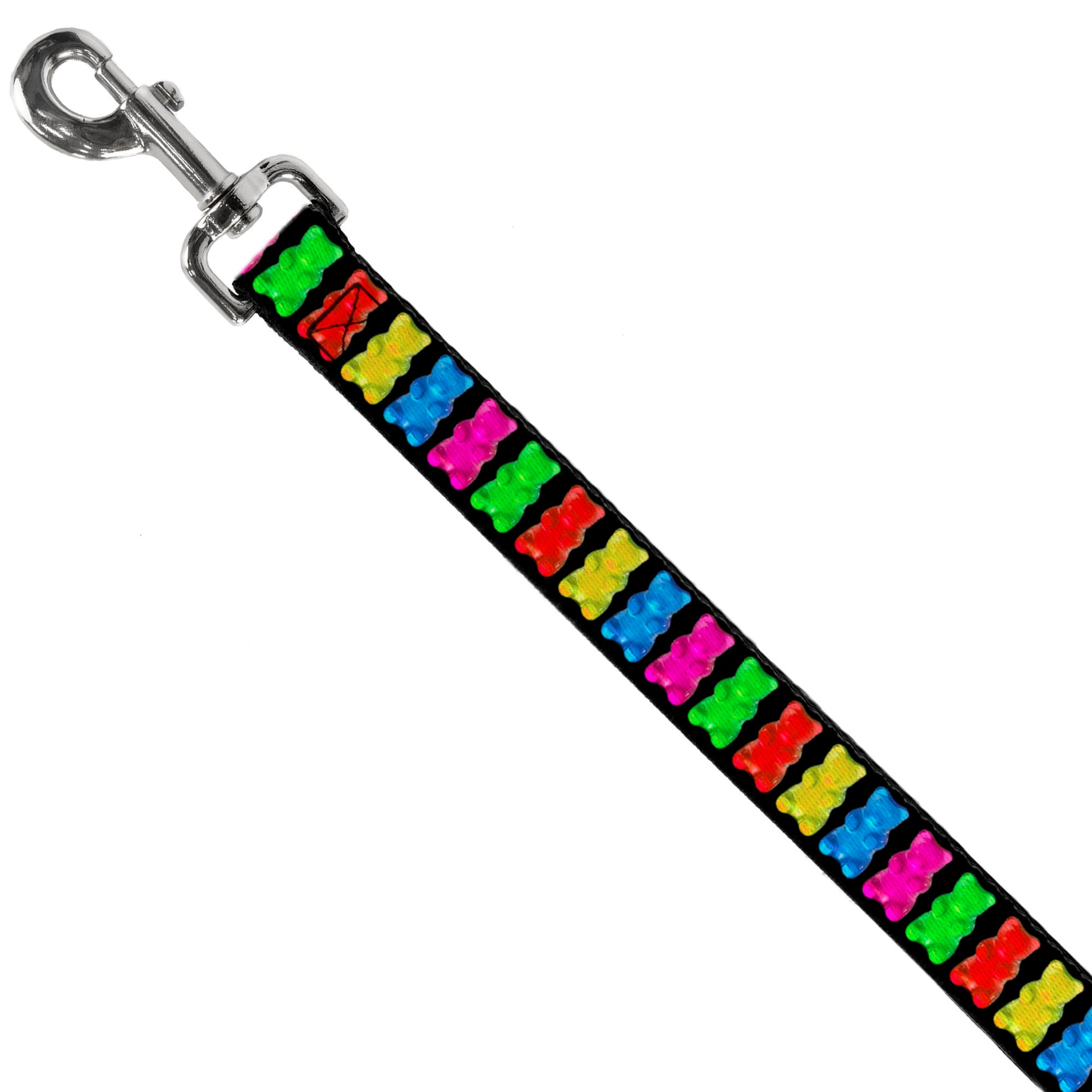 Dog Leash - Gummy Bears Black/Multi Color Dog Leashes Buckle-Down
