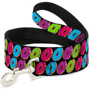 Dog Leash - Glaze Donut Expressions Black Dog Leashes Buckle-Down