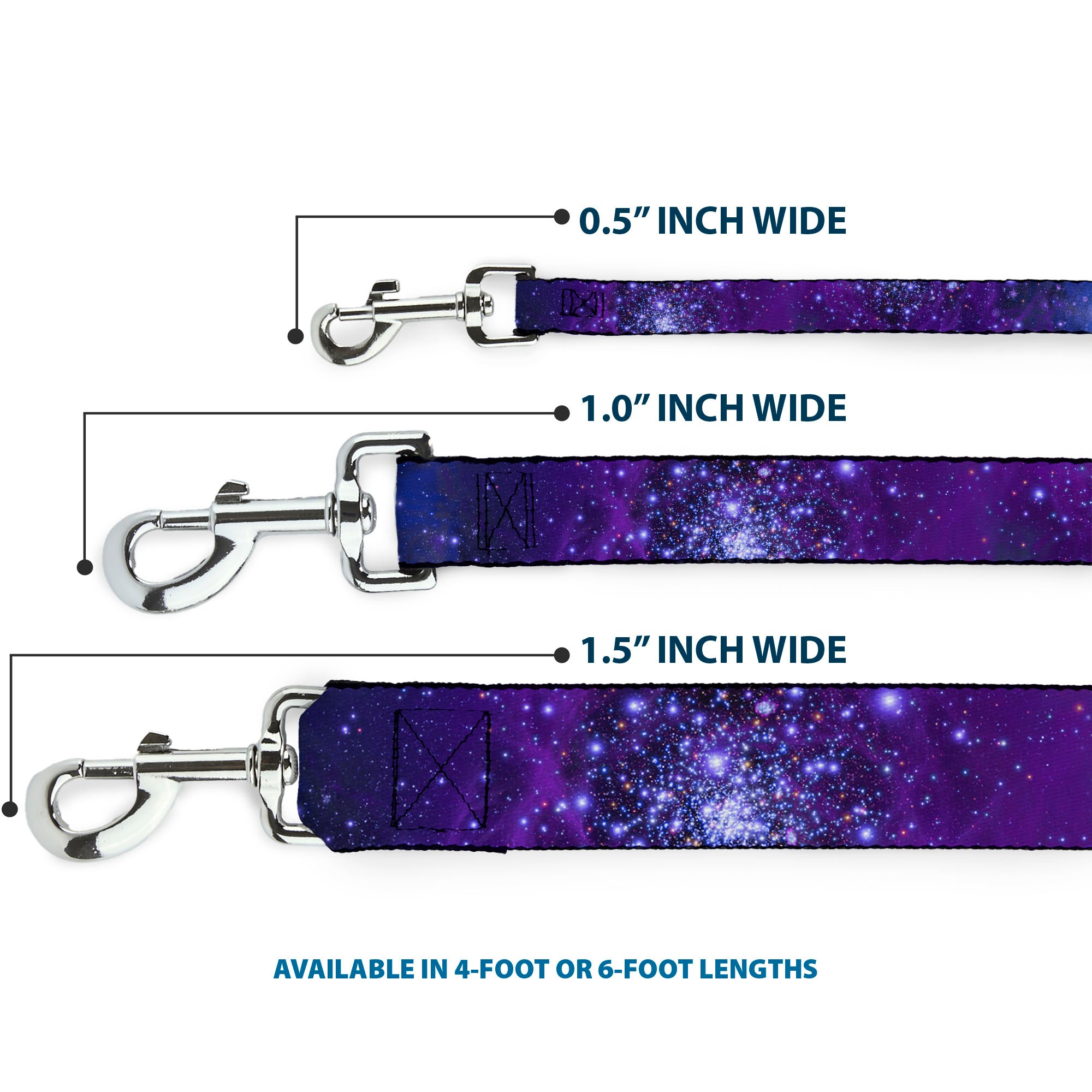 Dog Leash - Galaxy Blues/Purples Dog Leashes Buckle-Down