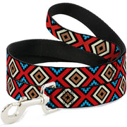 Dog Leash - Geometric1 Black/Red/Tan/Brown/Baby Blue Dog Leashes Buckle-Down