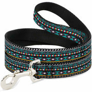 Dog Leash - Geometric5 Gray/Teal/White/Pink/Yellow Dog Leashes Buckle-Down