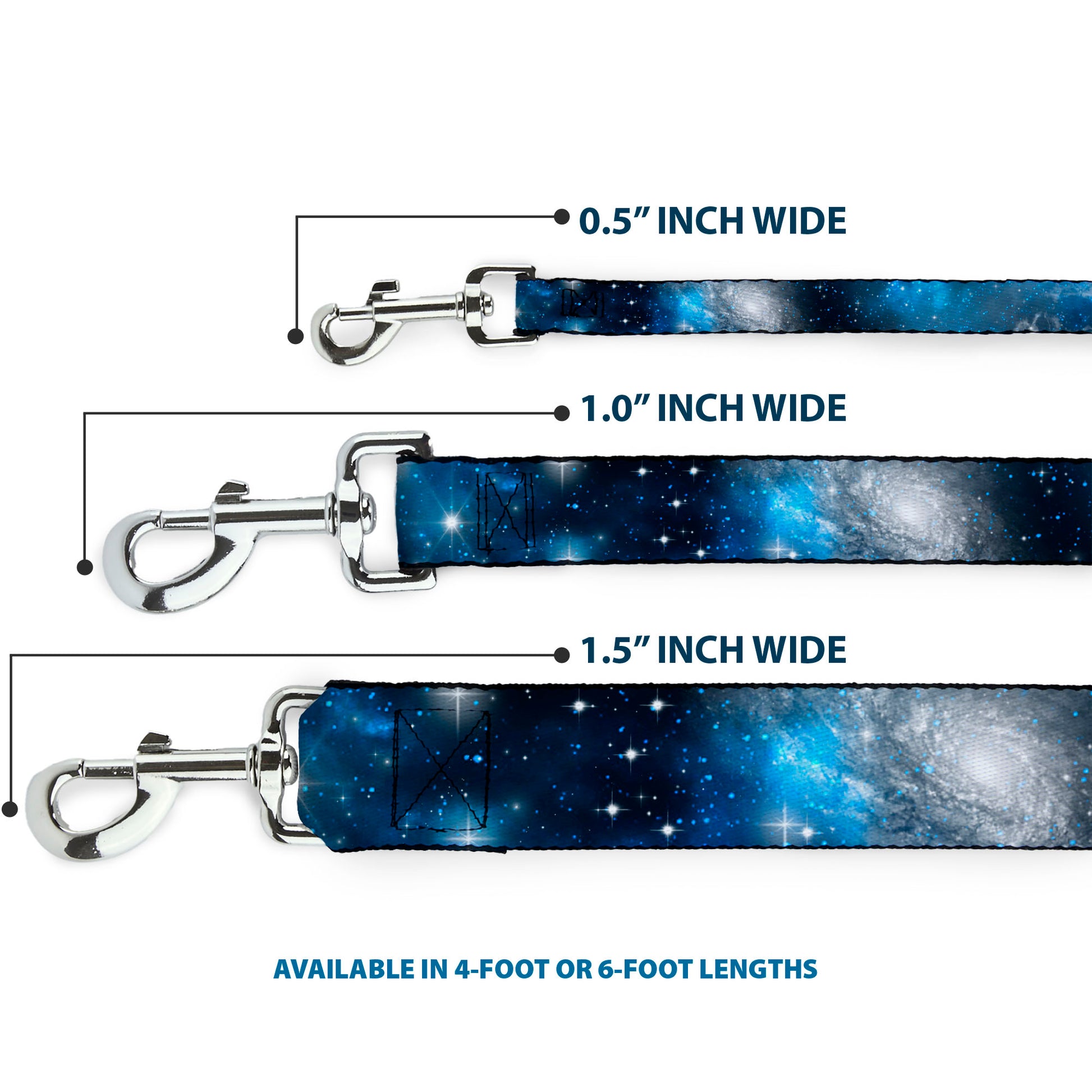 Dog Leash - Galaxy Blues/Blues Dog Leashes Buckle-Down