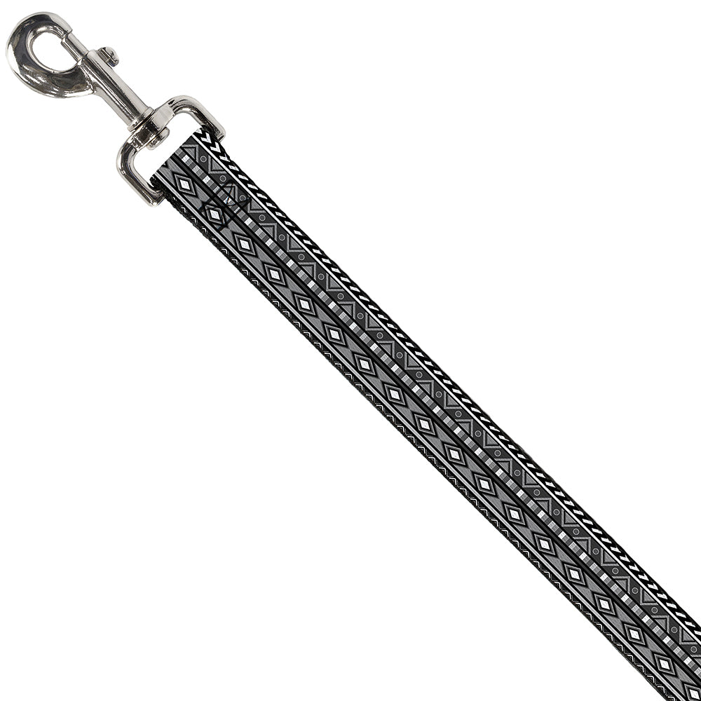 Dog Leash - Geometric5 Grays/Black/White Dog Leashes Buckle-Down