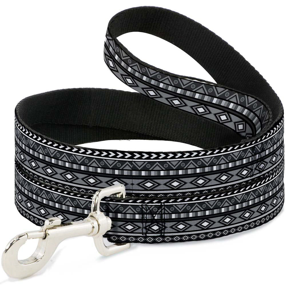 Dog Leash - Geometric5 Grays/Black/White Dog Leashes Buckle-Down