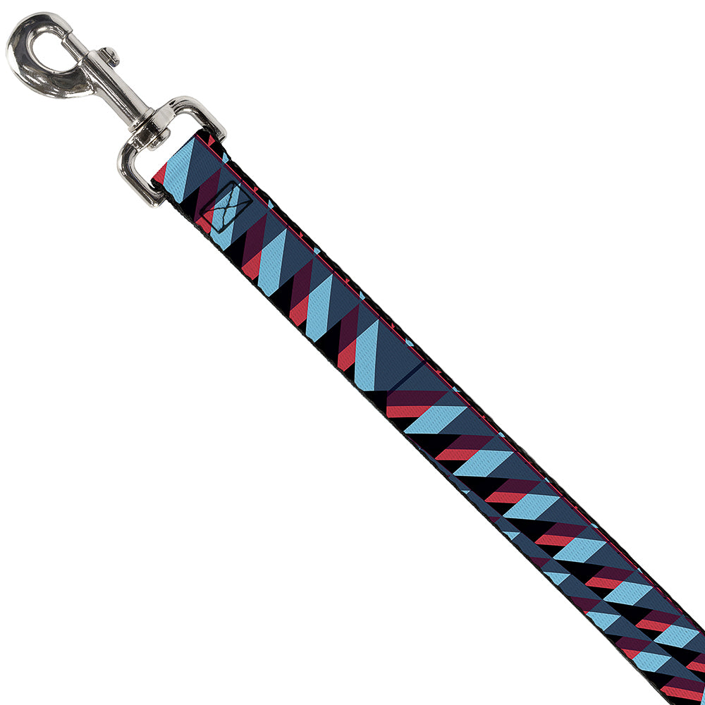 Dog Leash - Geometric Peaks Blues/Purple/Red Dog Leashes Buckle-Down