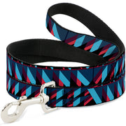 Dog Leash - Geometric Peaks Blues/Purple/Red Dog Leashes Buckle-Down