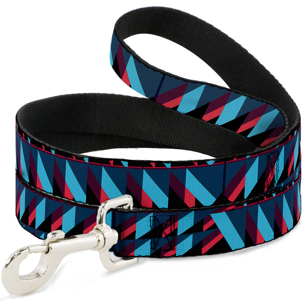Dog Leash - Geometric Peaks Blues/Purple/Red Dog Leashes Buckle-Down
