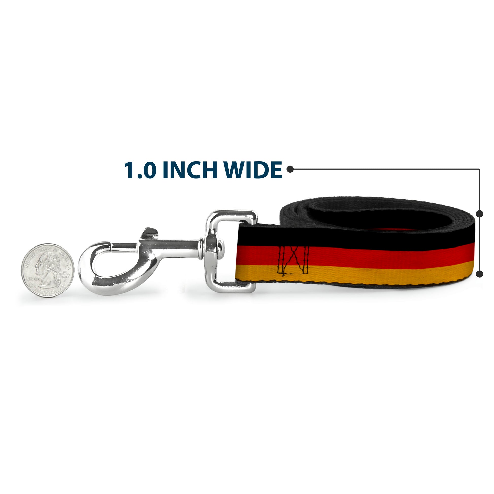 Dog Leash - Germany Flag Weathered Dog Leashes Buckle-Down