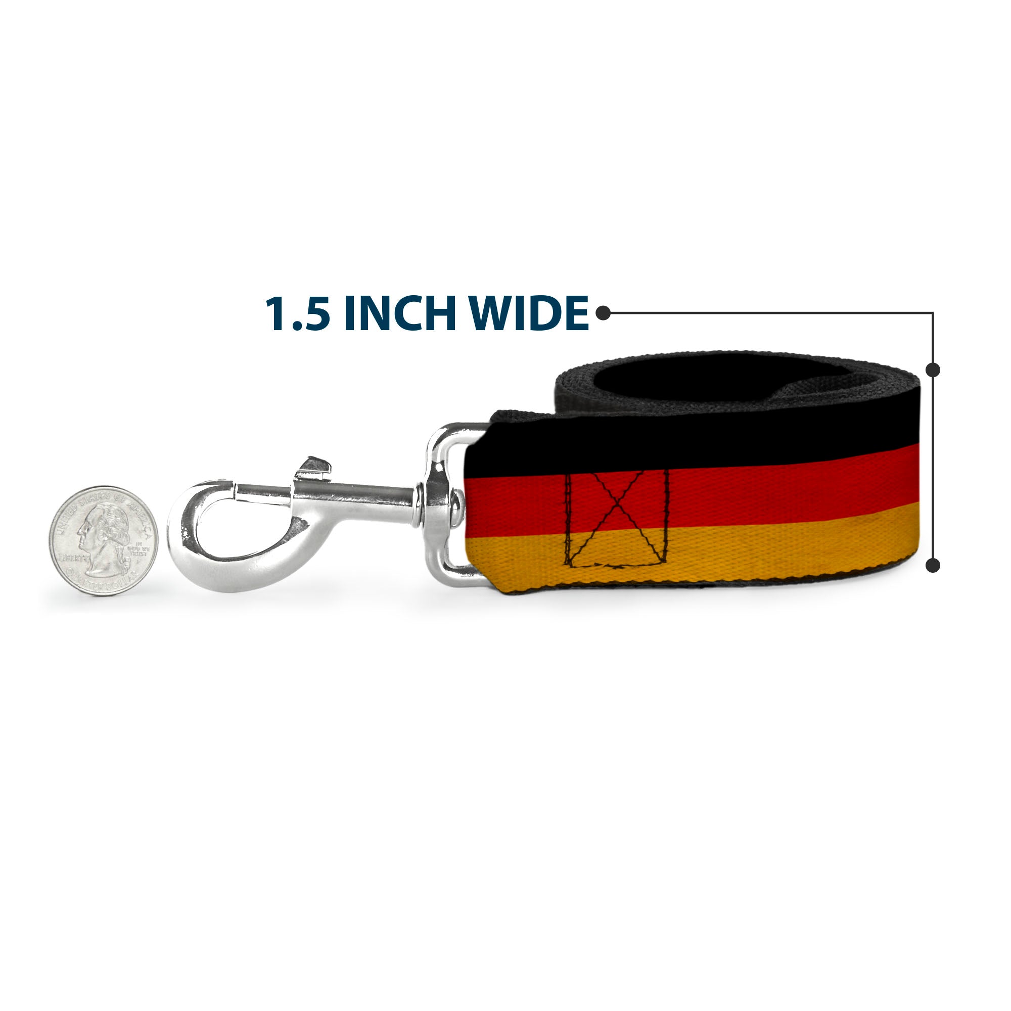 Dog Leash - Germany Flag Weathered Dog Leashes Buckle-Down