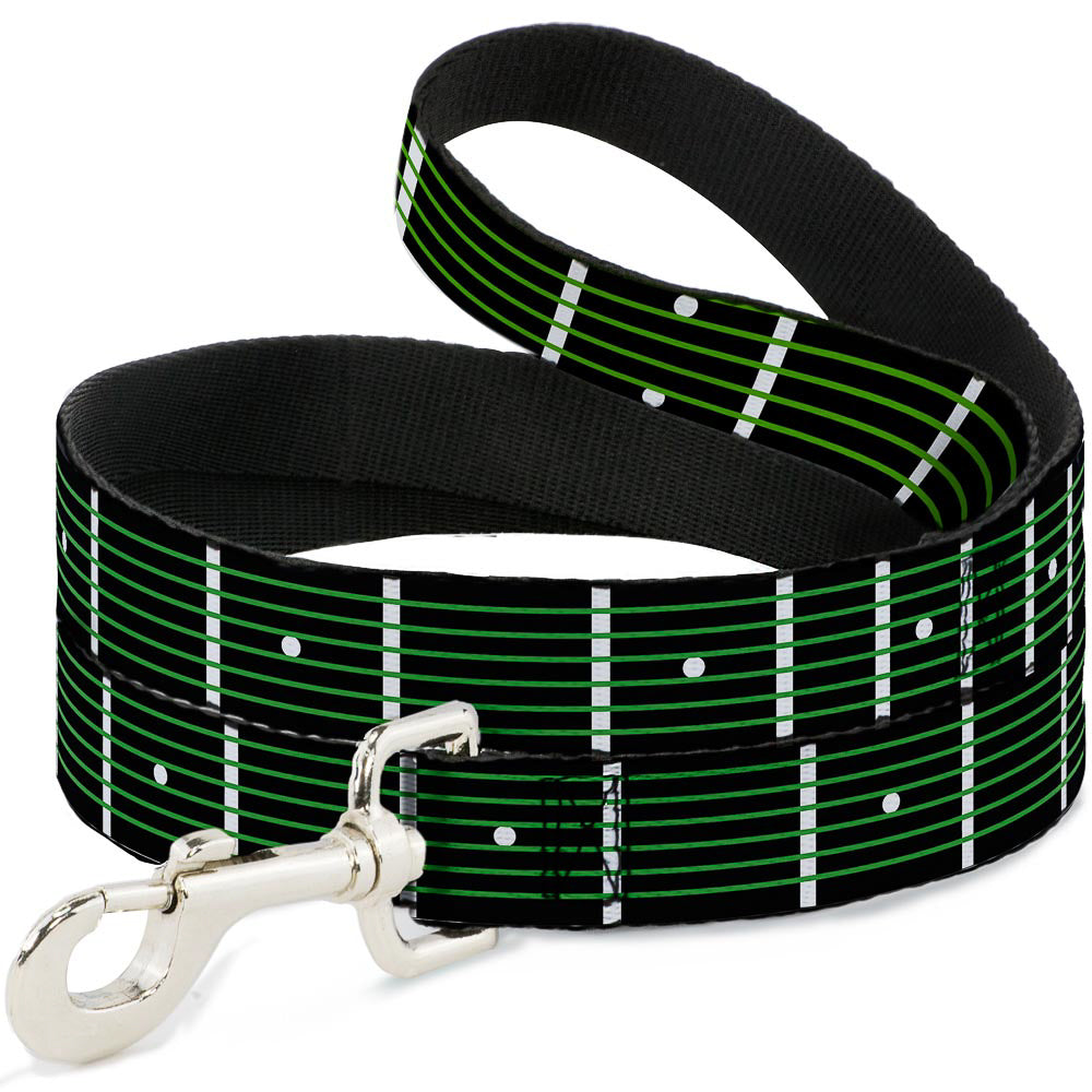 Dog Leash - Guitar Neck Black/White/Lime Green Dog Leashes Buckle-Down