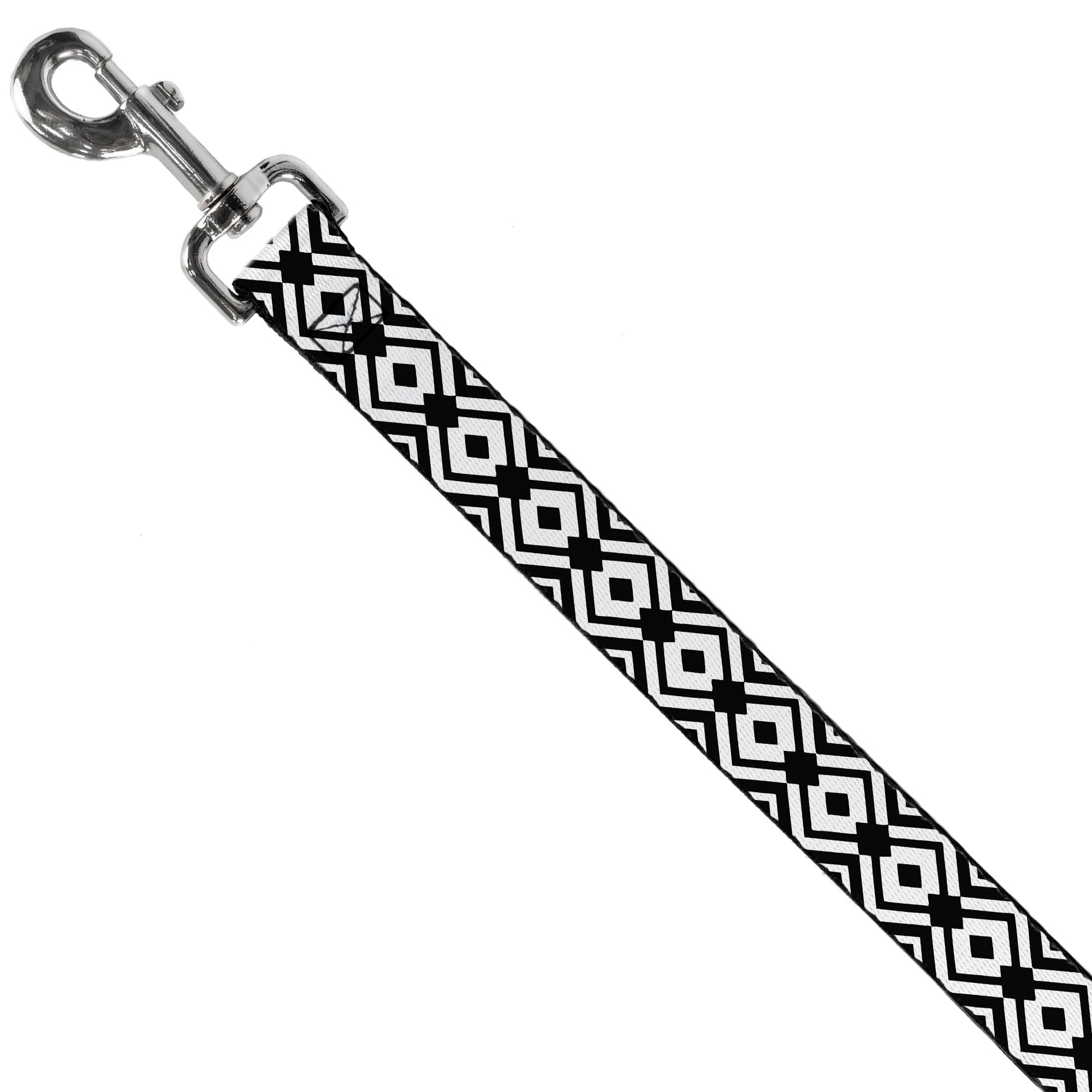 Dog Leash - Geometric Diamond2 Black/White/Black Dog Leashes Buckle-Down