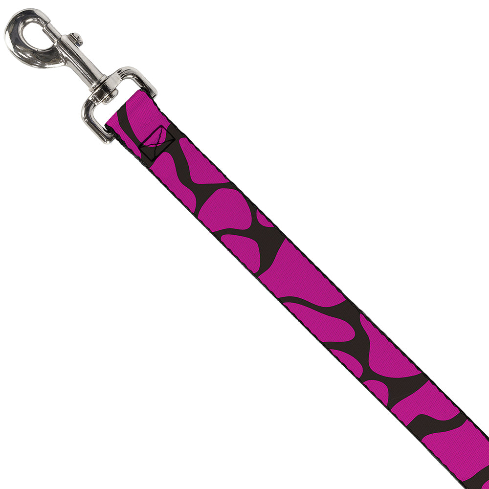 Dog Leash - Giraffe Spots Black/Fuchsia Dog Leashes Buckle-Down