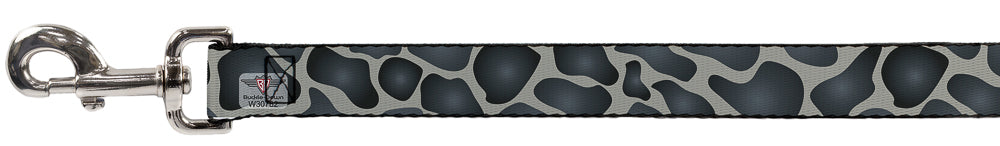 Dog Leash - Giraffe Spots Gray/Charcoal Dog Leashes Buckle-Down
