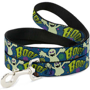 Dog Leash - Ghost BOO! Blue/Multi Color Dog Leashes Buckle-Down