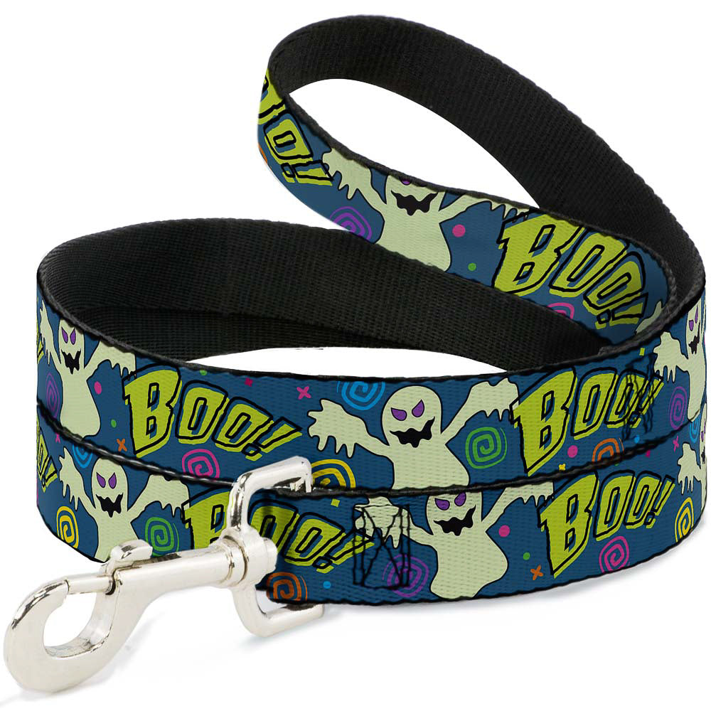 Dog Leash - Ghost BOO! Blue/Multi Color Dog Leashes Buckle-Down