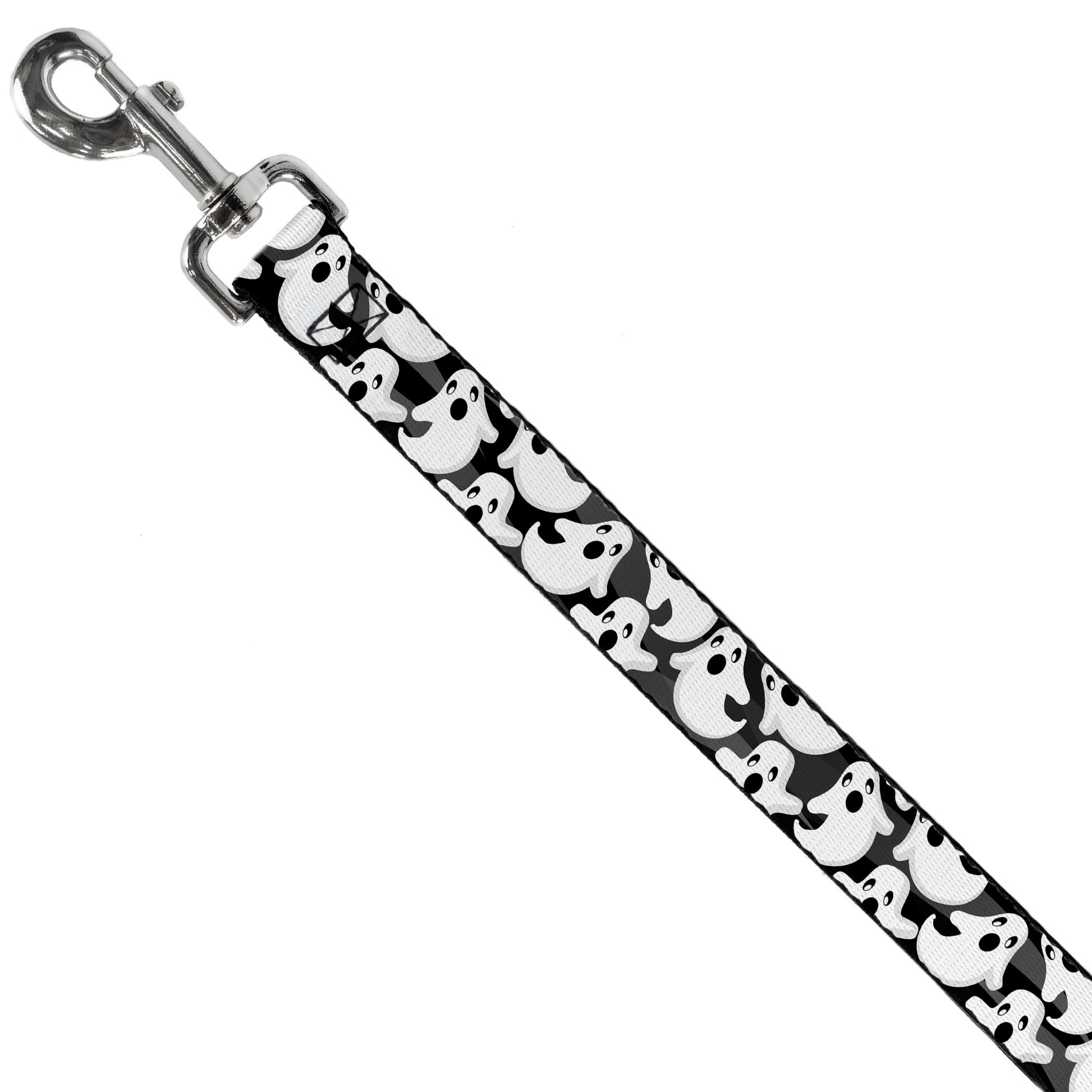 Dog Leash - Ghosts Scattered Black/White Dog Leashes Buckle-Down