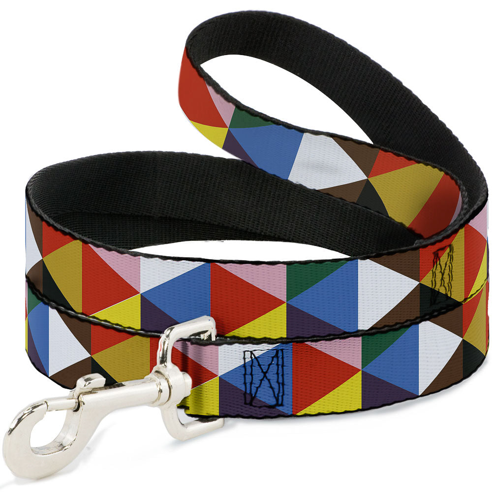 Dog Leash - Geometric Triangle Blocks Multi Color Dog Leashes Buckle-Down