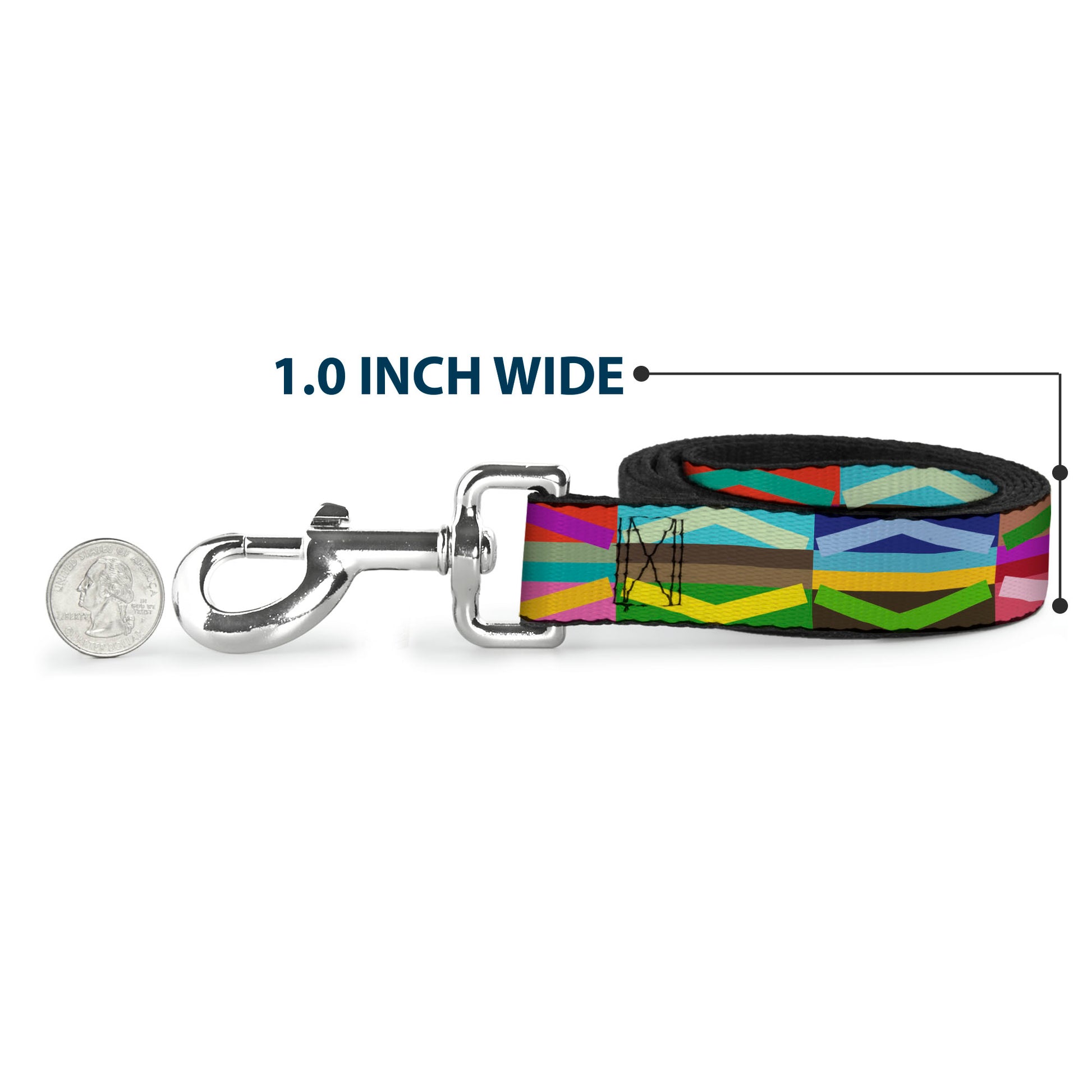 Dog Leash - Geometric10 Multi Color Dog Leashes Buckle-Down